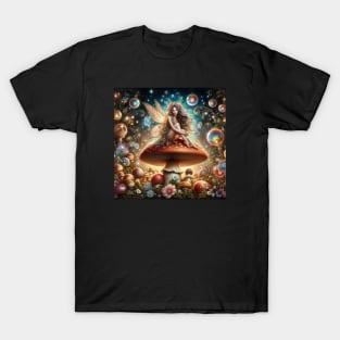 Fairy and Amanita Mushroom T-Shirt